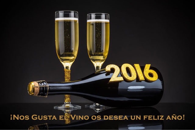 feliz año 2016 nos gusta el vino